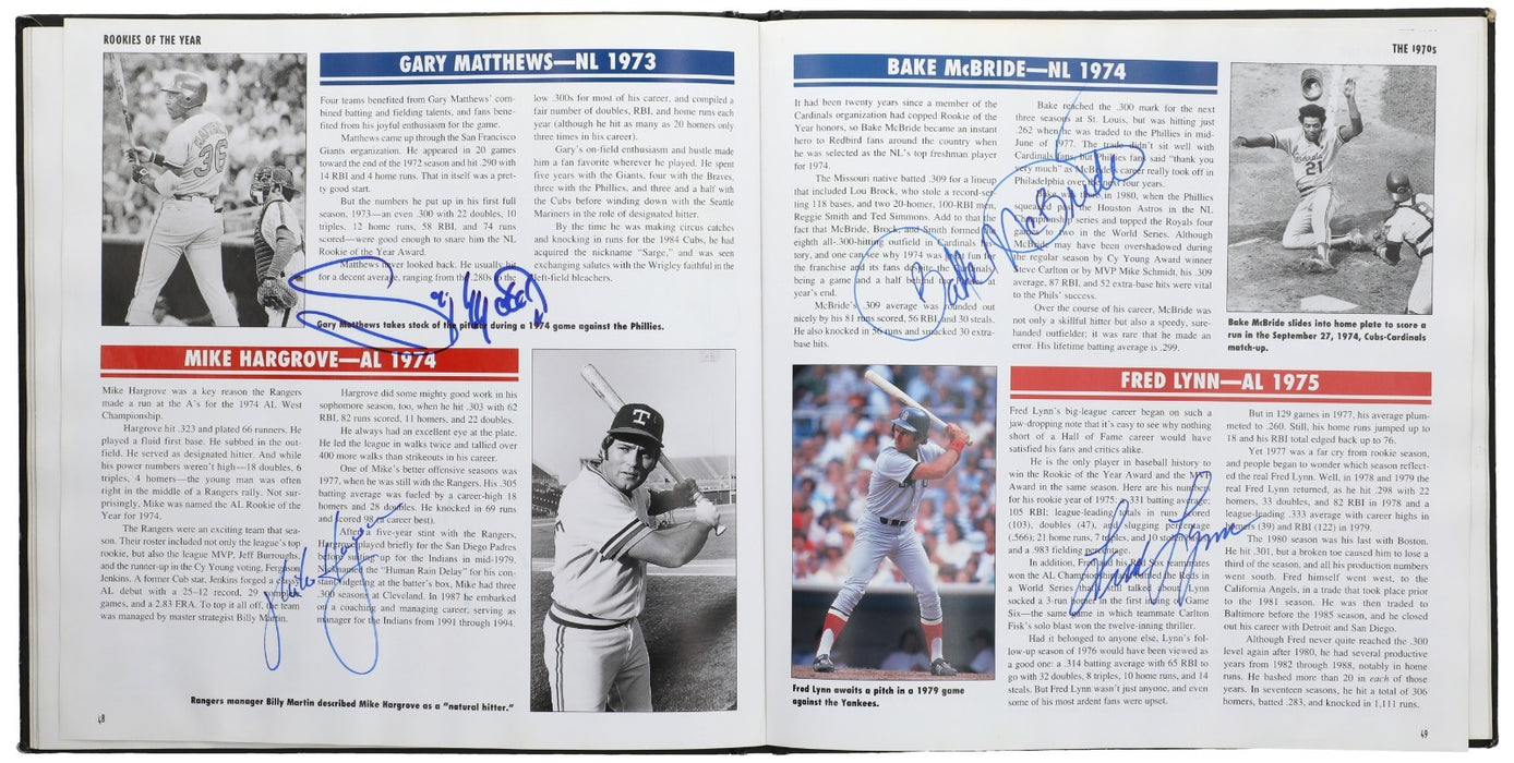 Rookies Of The Year Signed Baseball Book 78 Sigs Derek Jeter Willie Mays Beckett
