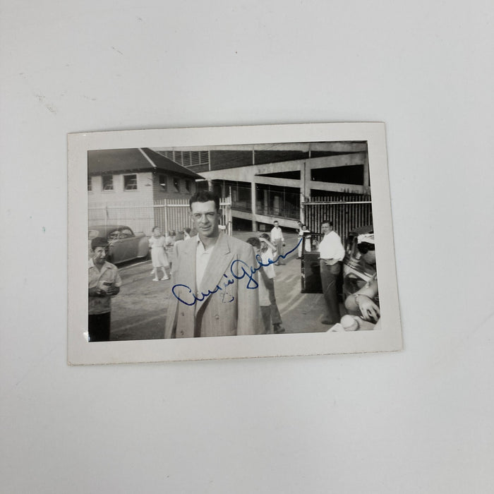 Augie Galan  Signed Original 1946 Snapshot Photo Cincinnati Reds JSA COA
