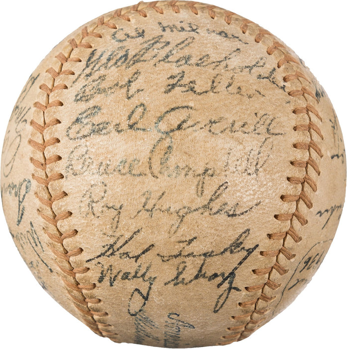 The Finest 1936 Cleveland Indians Team Signed Baseball Bob Feller Rookie PSA DNA