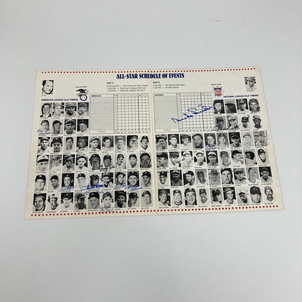 1983 All Star Game Baseball Legends Signed Scorecard Duke Snider Minnie Minoso