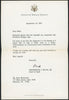 President Ronald Reagan Single Signed Baseball PSA DNA COA & White House Letter