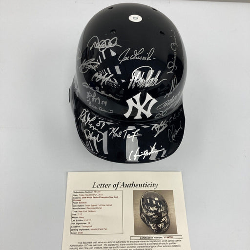 2009 New York Yankees World Series Champs Team Signed Helmet JSA COA Steiner