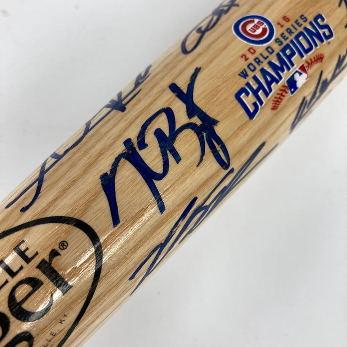 2016 Chicago Cubs World Series Champs Team Signed Baseball Bat MLB & Fanatics