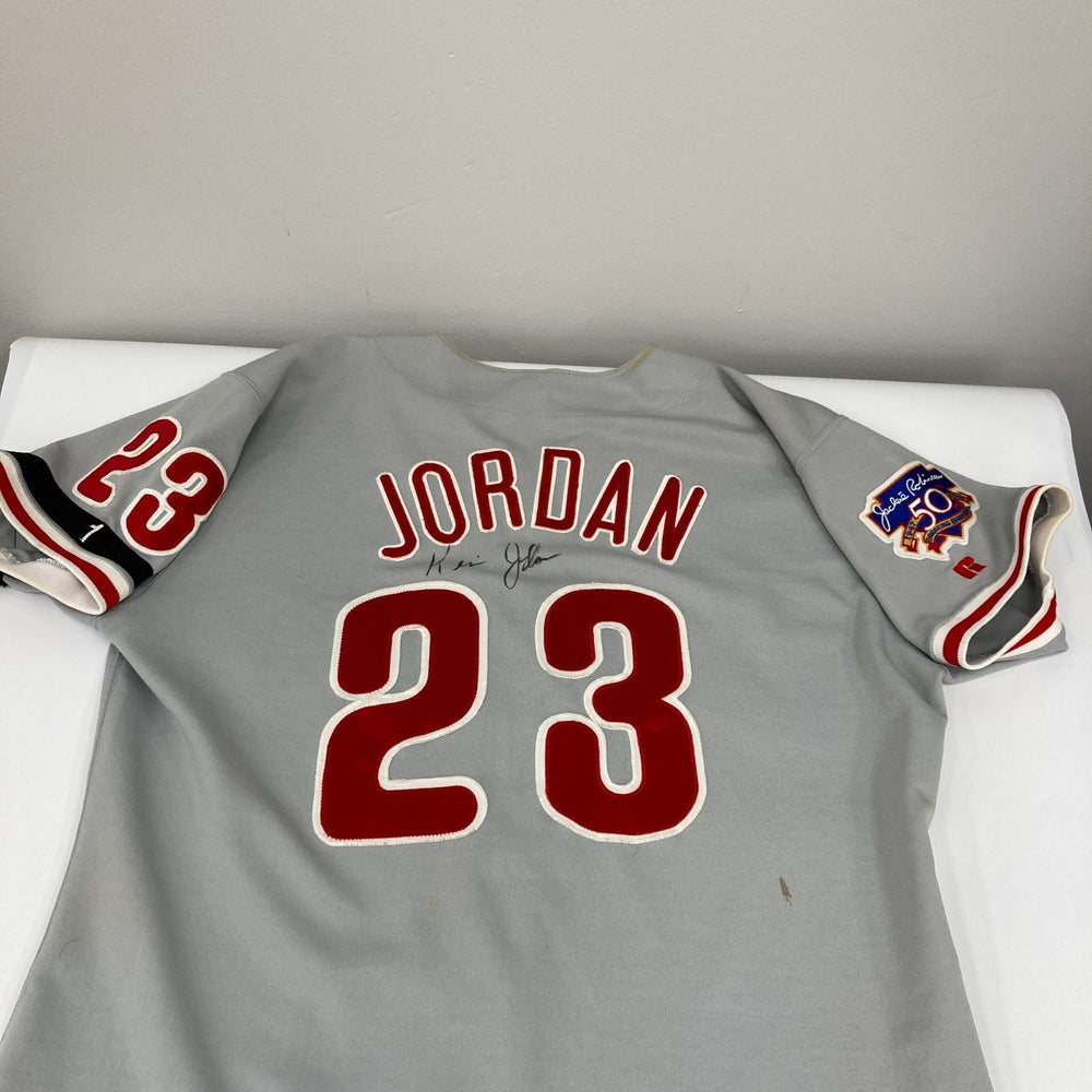 Ricky Jordan Signed 1997 Philadelphia Phillies Game Used Jersey