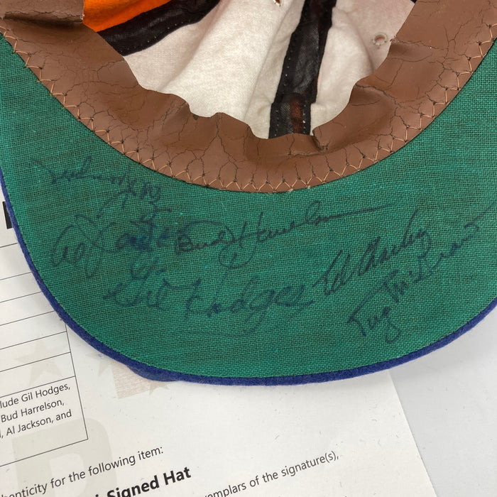 Gil Hodges New York Mets Legends Multi Signed 1960's Hat Cap Beckett COA