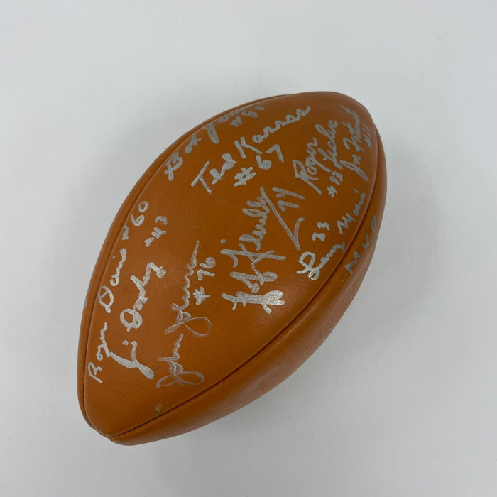 1963 Chicago Bears Super Bowl Champs Team Signed Vintage Football JSA COA