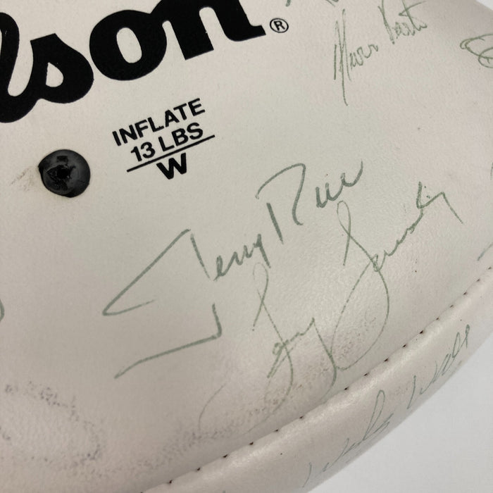 1989 San Francisco 49ers Super Bowl Champs Team Signed Football JSA COA