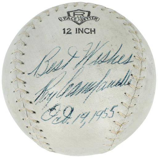 Beautiful 1955 Roy Campanella Pre Accident Single Signed Baseball JSA COA