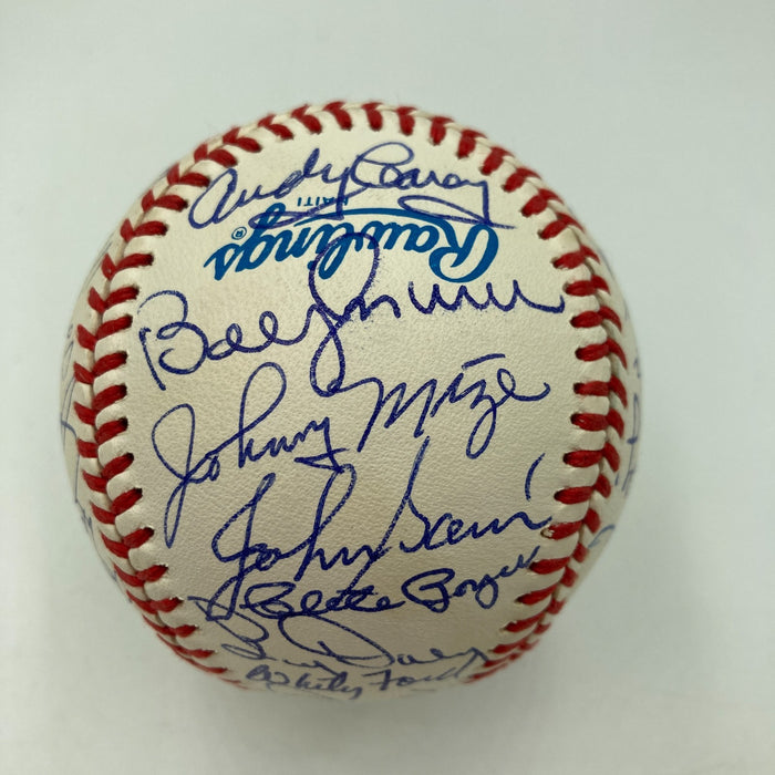Mickey Mantle New York Yankees Hall Of Fame Legends Multi Signed Baseball JSA