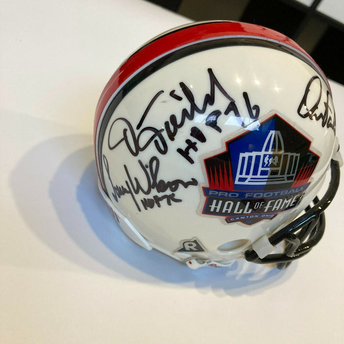 HOF Multi Signed Mini Helmet Dan Fouts Larry Wilson Mel Renfro Dan Dierdorf JSA