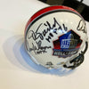 HOF Multi Signed Mini Helmet Dan Fouts Larry Wilson Mel Renfro Dan Dierdorf JSA