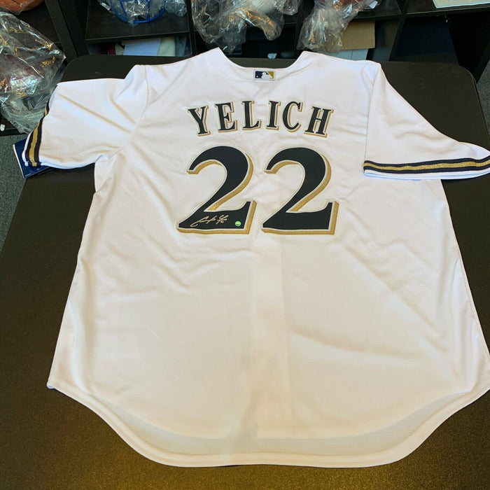 Christian Yelich Signed Authentic Milwaukee Brewers Jersey With Steiner COA