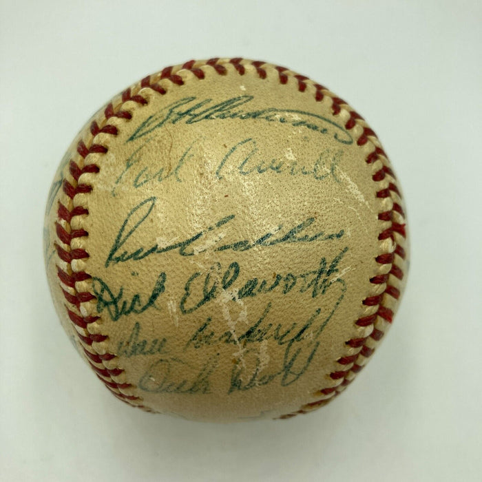 1960 Chicago Cubs Team Signed National League Baseball Ernie Banks Beckett COA