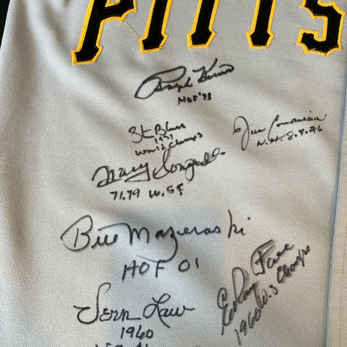 Beautiful Pittsburgh Pirates Legends Signed Jersey 14 Sigs Bill Mazeroski JSA