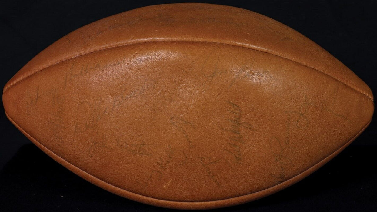 1964 Cleveland Browns Super Bowl Champs Team Signed Football Jim Brown JSA COA