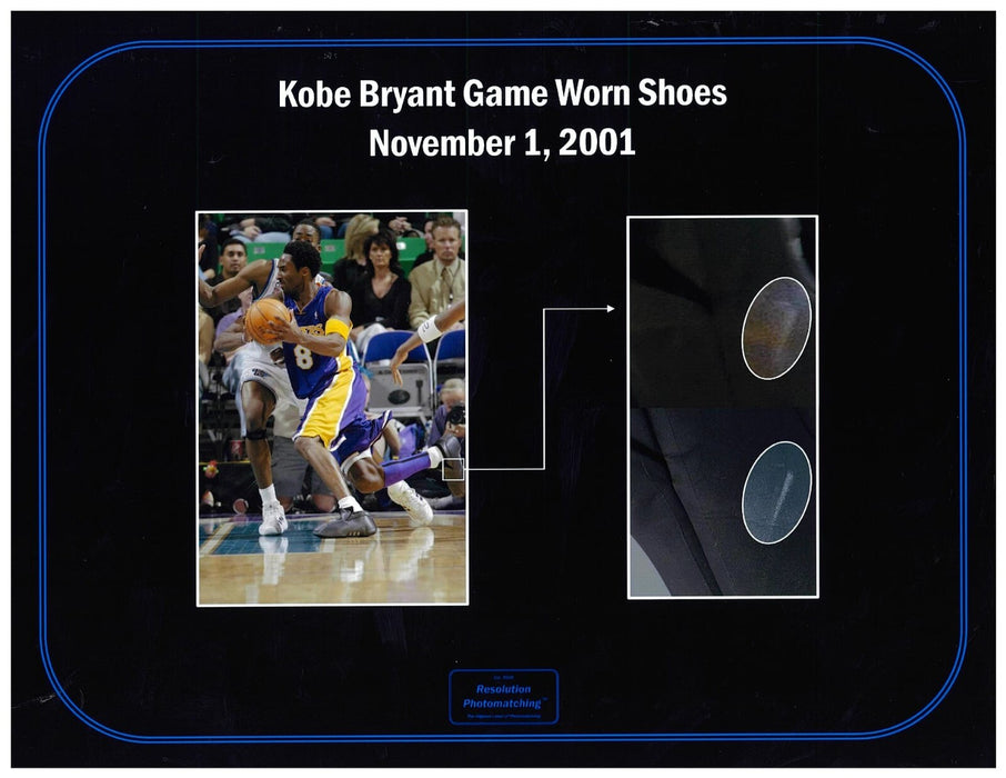 Kobe Bryant Game-Used Photo Matched Twice-Signed Adidas Sneakers "39 Points" JSA