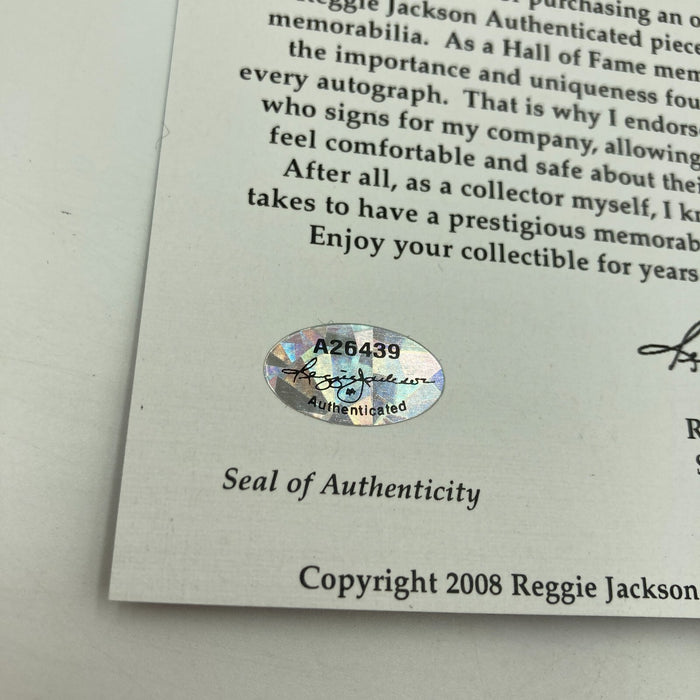 Frank Robinson Signed Heavily Inscribed Career STAT Baseball Reggie Jackson COA