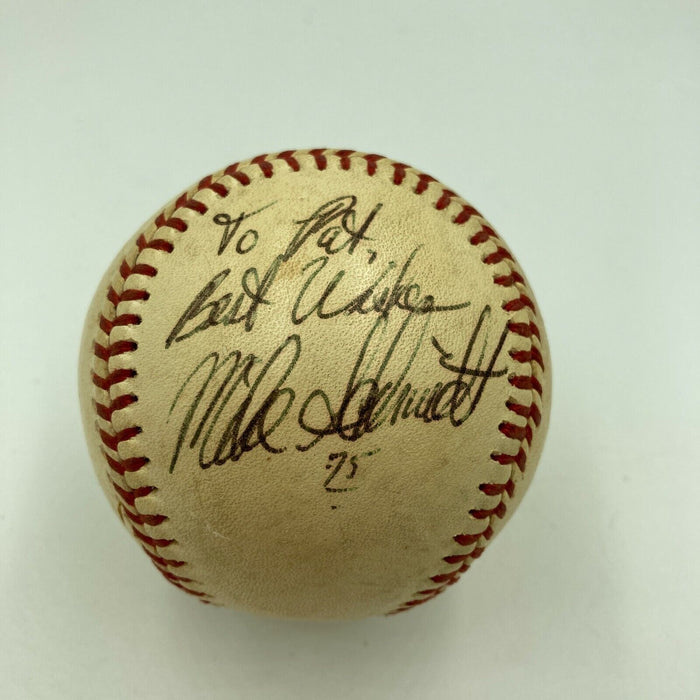 Mike Schmidt Early Career Signed 1975 Game Used National League Baseball