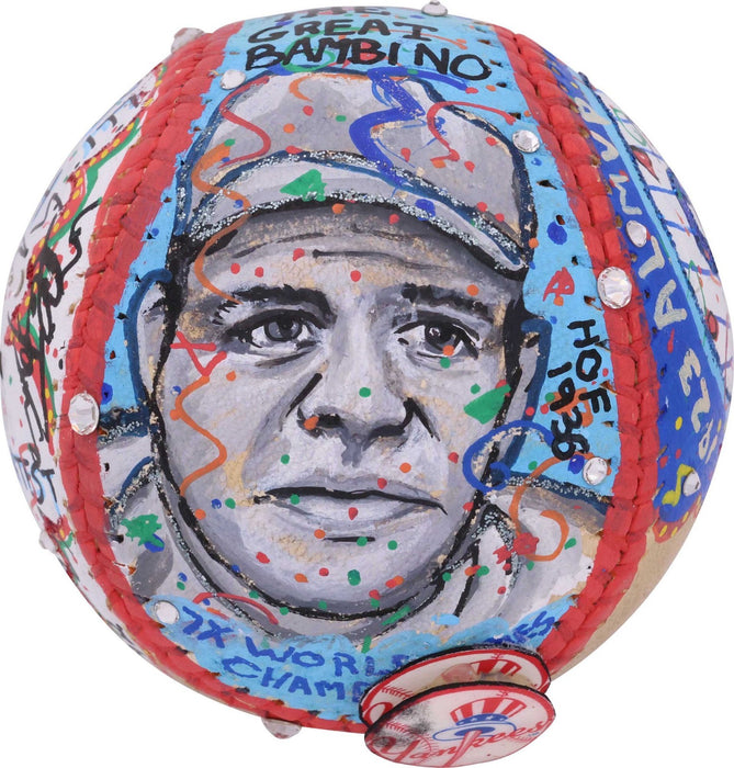 Babe Ruth Signed Charles Fazzino Hand Painted Pop Art Baseball JSA COA 1/1