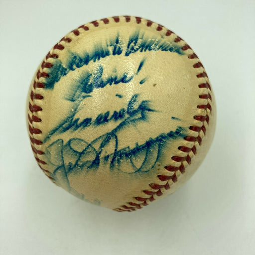 1940 Joe Dimaggio Playing Days Signed Baseball "Welcome To America!" JSA COA