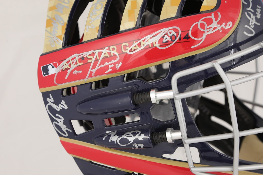 2014 All Star Game Team Signed Catchers Mask Derek Jeter Mike Trout PSA DNA