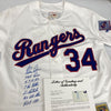 Nolan Ryan Signed Heavily Inscribed STATS Texas Rangers Jersey PSA DNA MINT 9