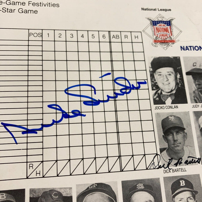 1983 All Star Game Baseball Legends Signed Scorecard Duke Snider Minnie Minoso