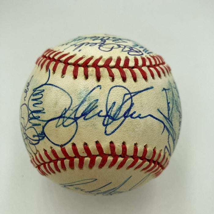 1986 New York Mets World Series Champs Team Signed Vintage NL Baseball JSA COA