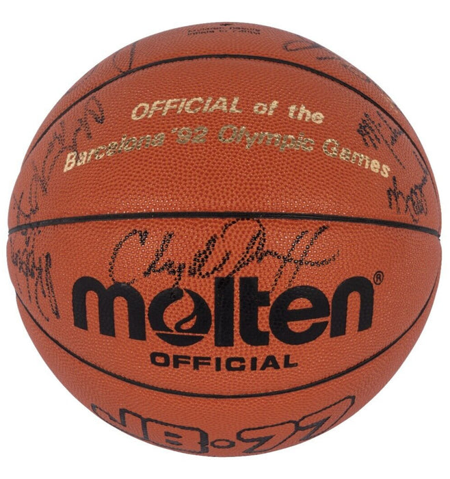 1992 Dream Team Olympics Team USA Signed Basketball Michael Jordan 14 Sigs PSA