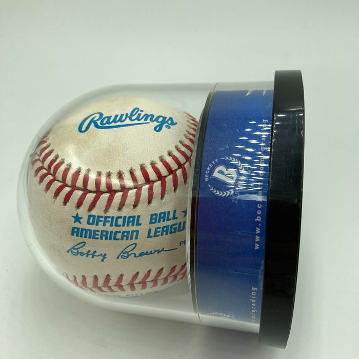 Mickey Mantle Signed AL Baseball Upper Deck UDA Beckett Graded 10 GEM MINT