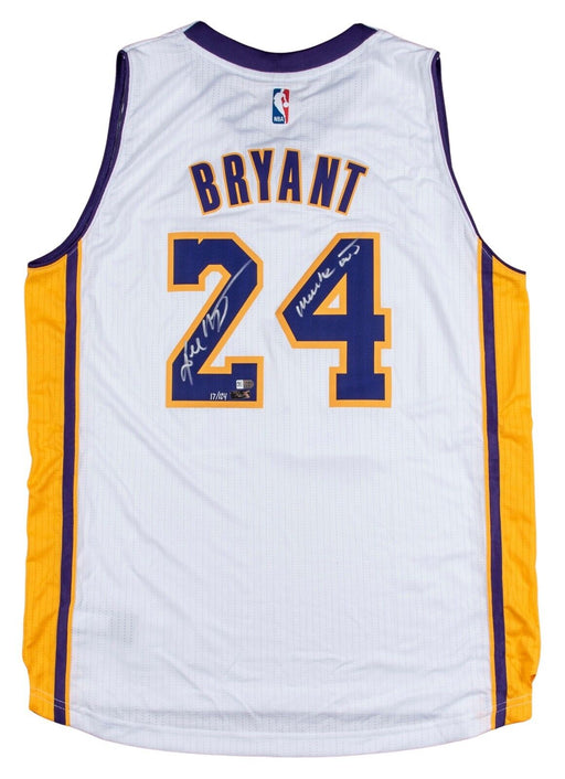 Kobe Bryant "Mamba Out" Signed #24 Authentic Los Angeles Lakers Jersey Panini