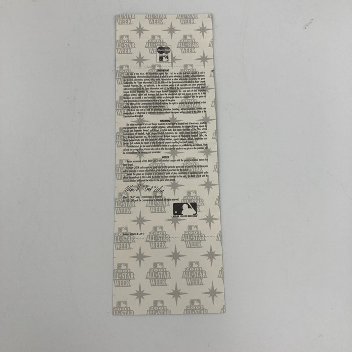 Ichiro Suzuki Signed 2001 MLB All Star Game Full Ticket