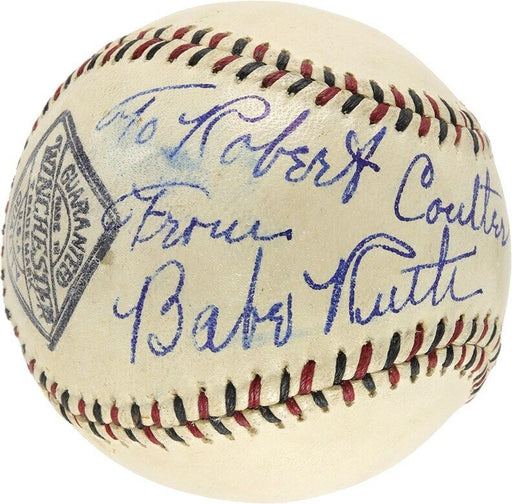 Stunning Babe Ruth Single Signed 1920's Baseball With PSA DNA COA