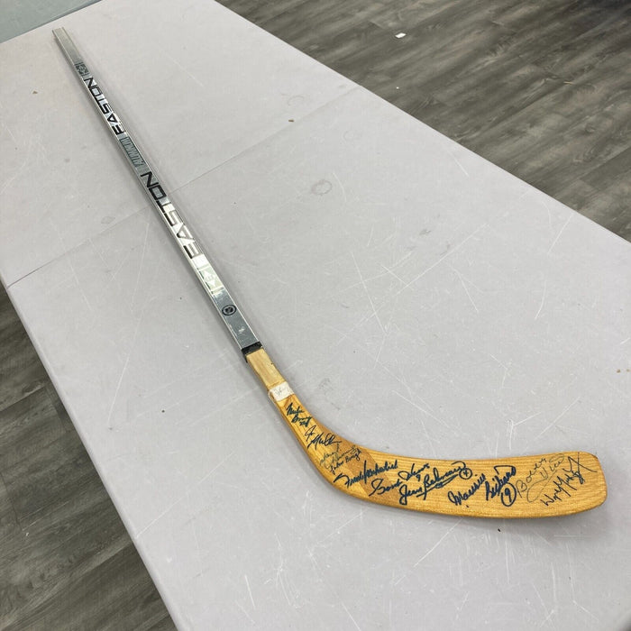 NHL 500 Goal Scorers Signed Wayne Gretzky Game Model Hockey Stick 18 Sigs JSA