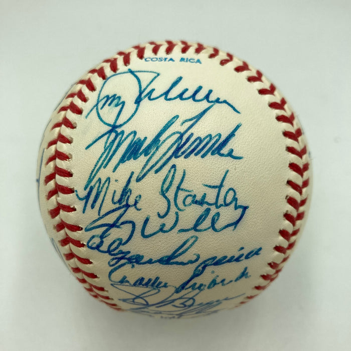 1991 Atlanta Braves NL Champs Team Signed World Series Baseball 29 Sigs JSA COA