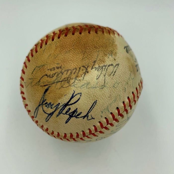 Earliest Known Billy Martin 1947 Oakland Oaks Team Signed Baseball JSA COA
