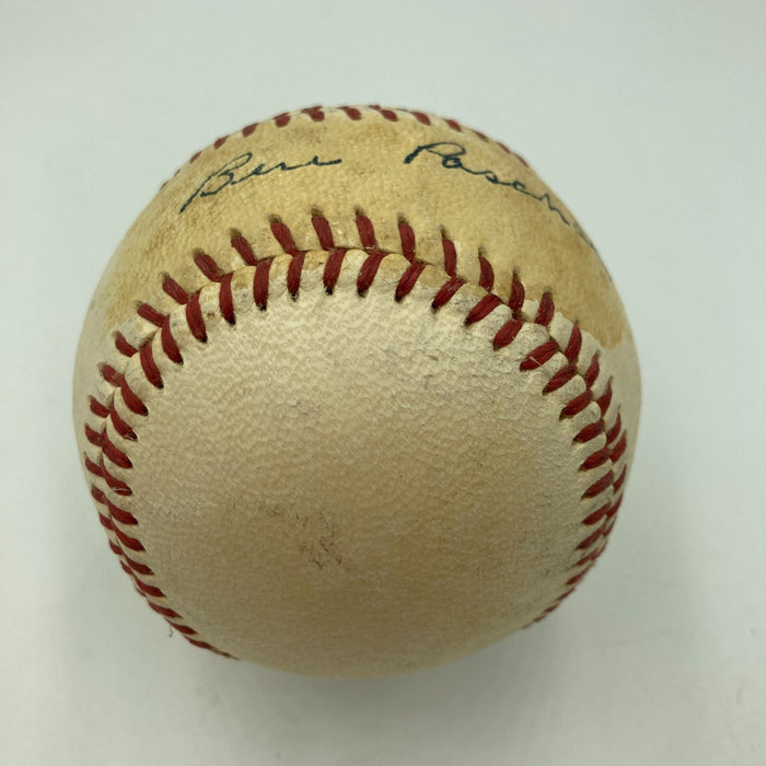 Ben Paschal Single Signed Baseball 1927 Yankees The Only One Known JSA COA