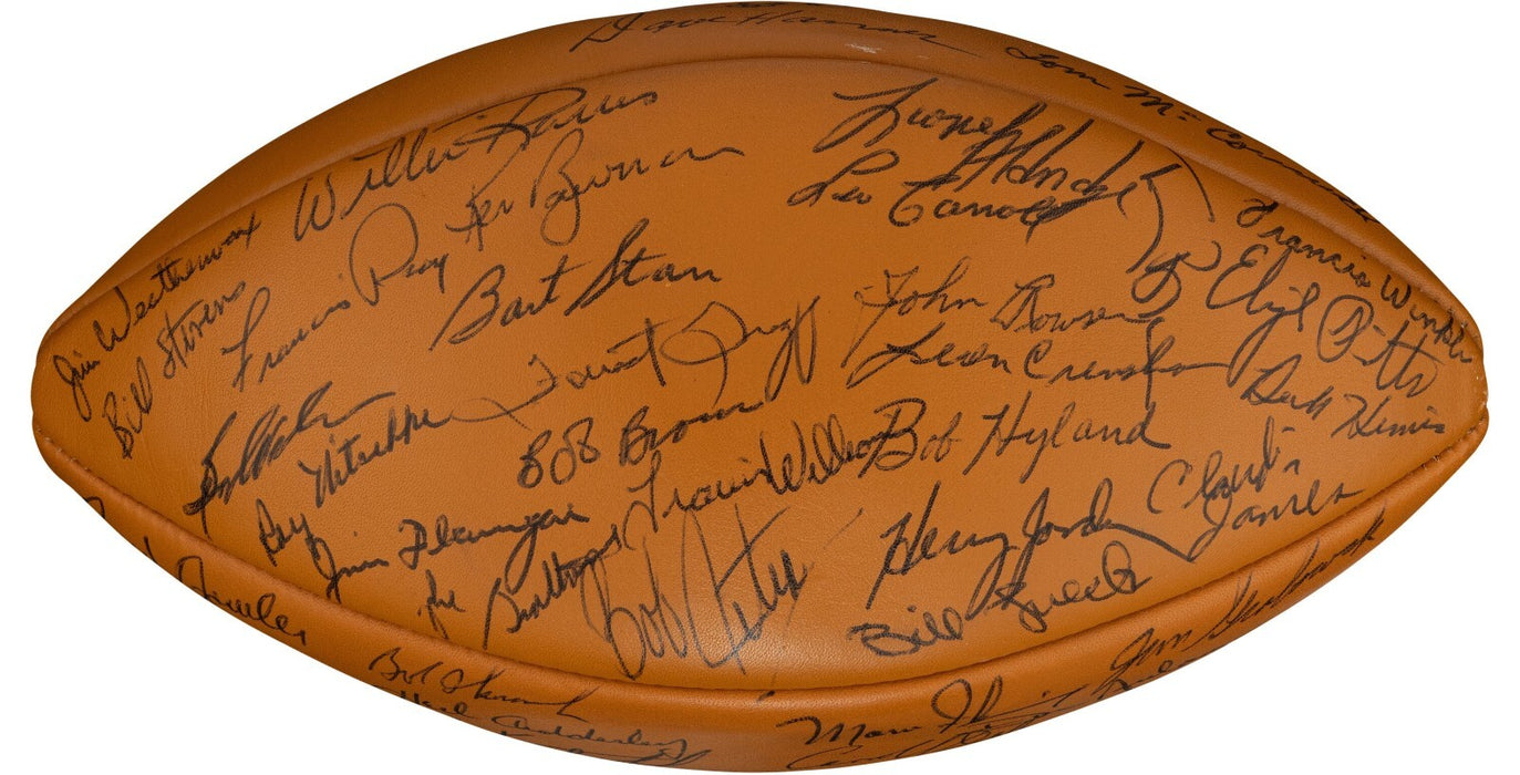 Beautiful 1968 Green Bay Packers Team Signed Football Bart Starr PSA DNA & BAS