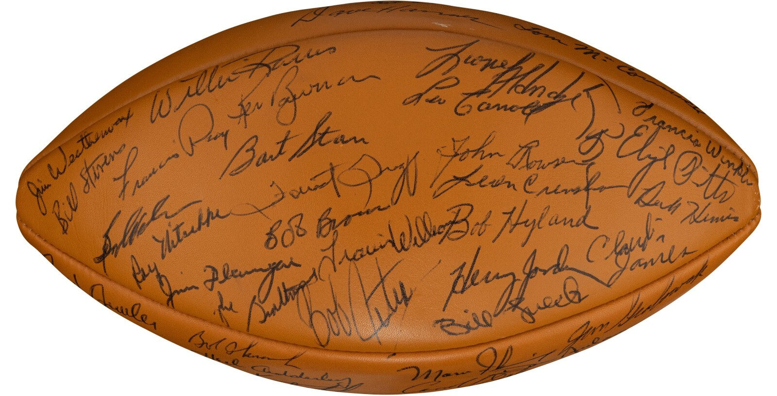 Beautiful 1968 Green Bay Packers Team Signed Football Bart Starr PSA DNA & BAS