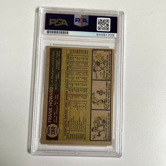 1961 Topps Frank Howard Signed Baseball Card Los Angeles Dodgers PSA DNA COA