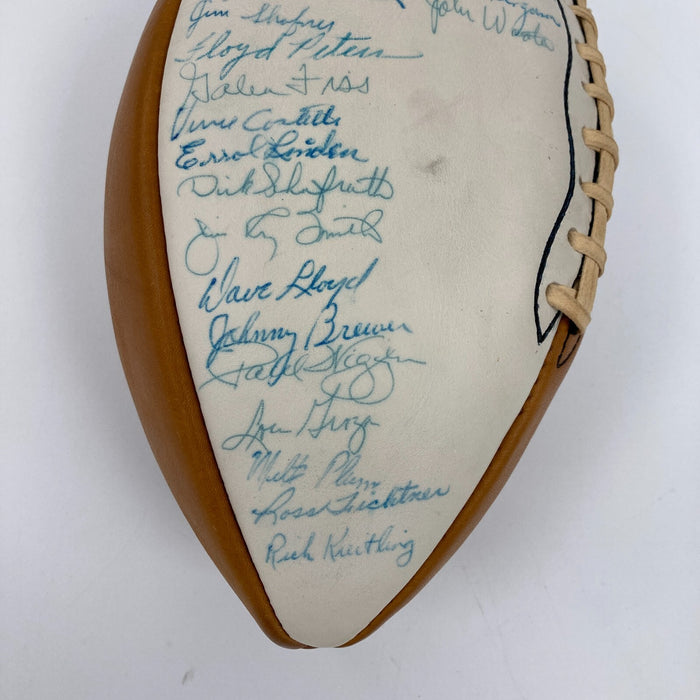1961 Cleveland Browns Team Signed Wilson NFL Football 35 Sigs Jim Brown JSA COA