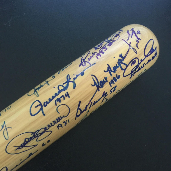 Incredible World Series MVP's Multi Signed Inscribed Bat 30+ Signatures JSA COA