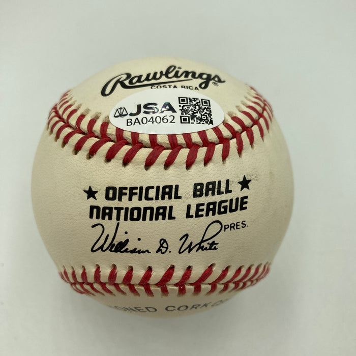 Greg Maddux Tom Glavine John Smoltz 1995 Braves Pitchers Signed Baseball JSA COA