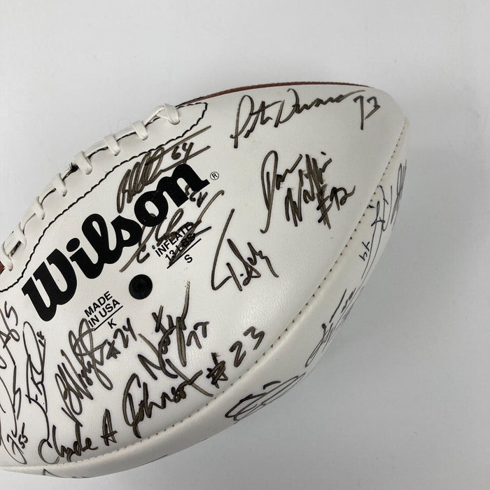 1997 Kansas City Chiefs Team Signed Football Marcus Allen & Tony Gonzalez JSA