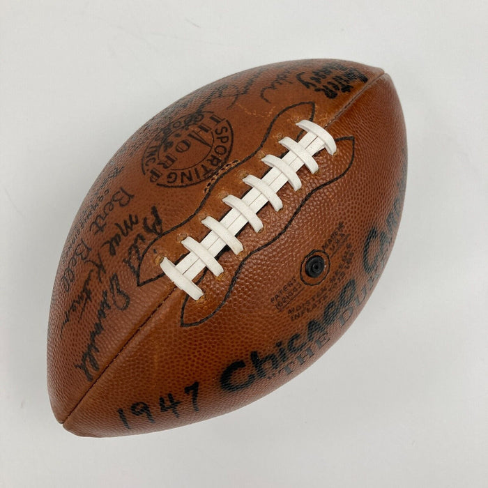 1947 Chicago Cardinals NFL Champions Team Signed Game Football JSA COA