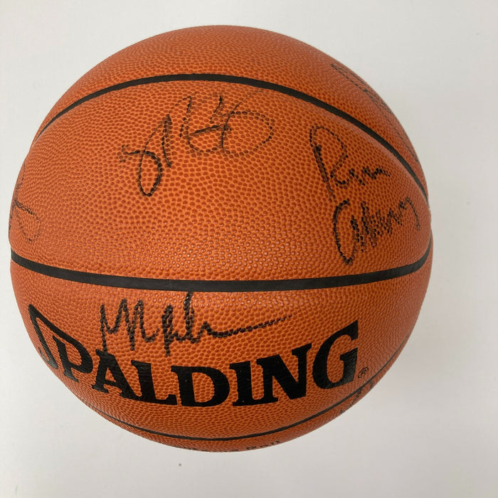 Ray Allen 1999 Milwaukee Bucks Team Signed Spalding NBA Game Basketball JSA