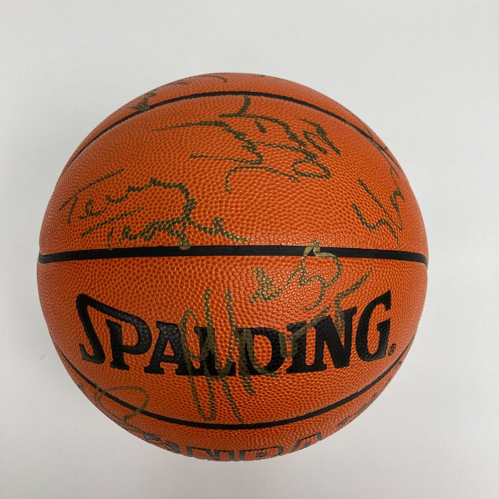 1993-94 Houston Rockets NBA Champs Team Signed Official Game Basketball JSA COA