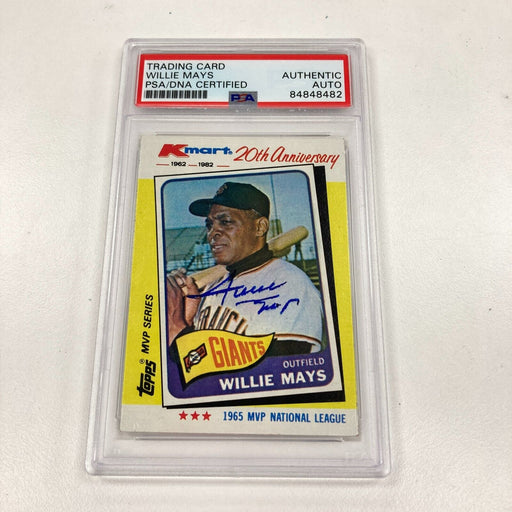 1982 Topps Willie Mays Signed Autographed Baseball Card PSA DNA