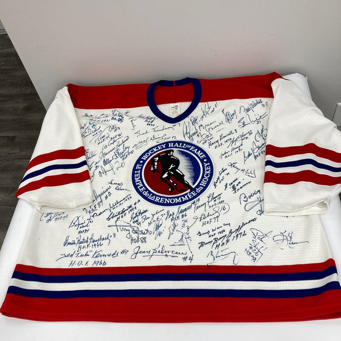 NHL Hall Of Fame Signed Hockey Jersey With 63 Signatures! Wayne Gretzky JSA COA