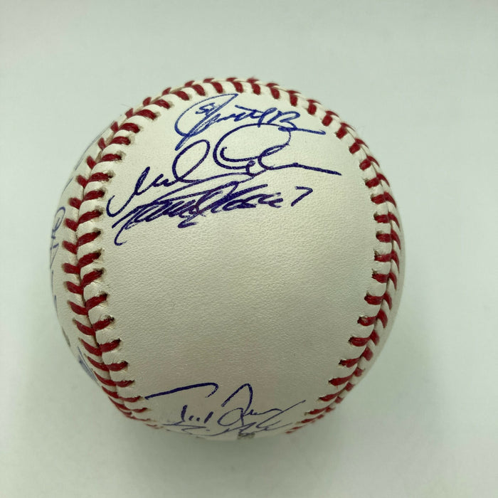 Derek Jeter Chipper Jones 2009 WBC Team USA Team Signed Baseball Beckett COA
